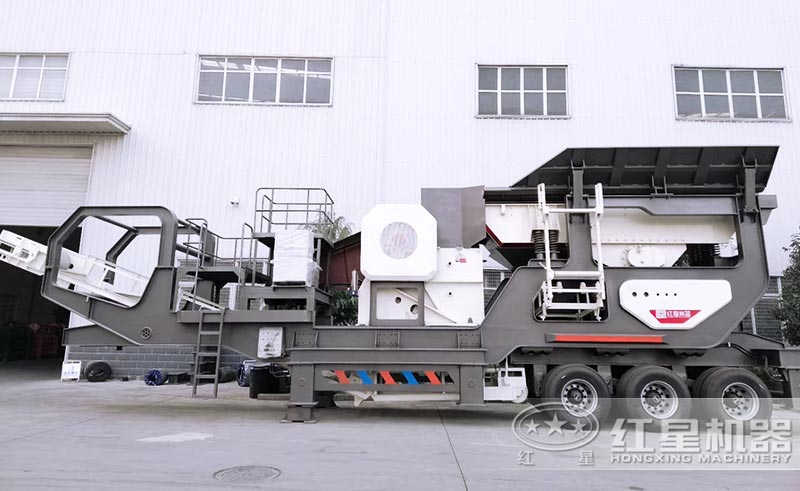 時產300噸石灰石移動式破碎站廠區圖