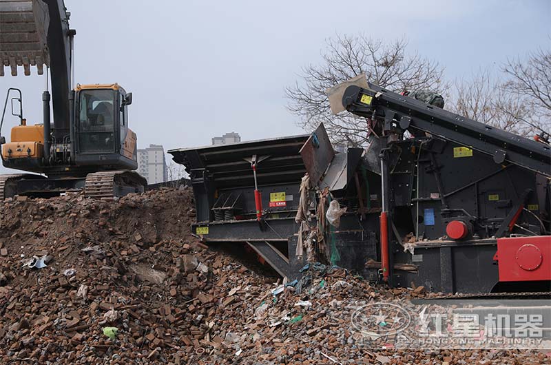 西安建筑垃圾處理廠分揀作業(yè)實拍