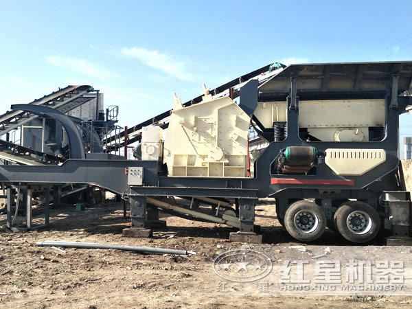 移動反擊破碎機，客戶破碎現場
