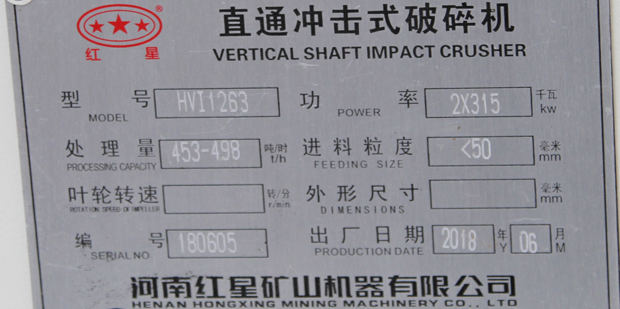 hvi制砂機品牌與參數