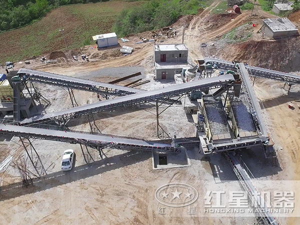 固定式玄武巖破碎生產線圖