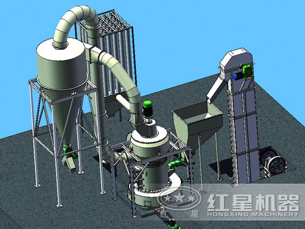 3250目超細磨粉機連續運轉