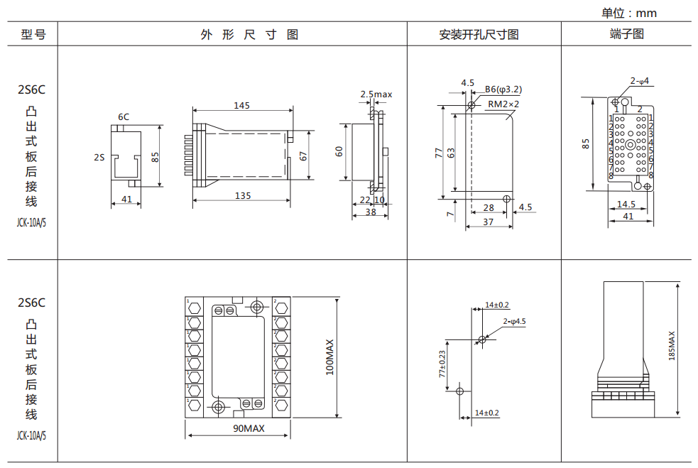 DX-112信號(hào)繼電器外形及開(kāi)孔尺寸圖 DX-112信號(hào)繼電器外形及開(kāi)孔尺寸圖