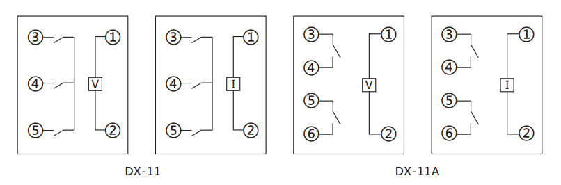 DX-11Q信號繼電器內(nèi)部接線圖片 DX-11Q信號繼電器內(nèi)部接線圖片
